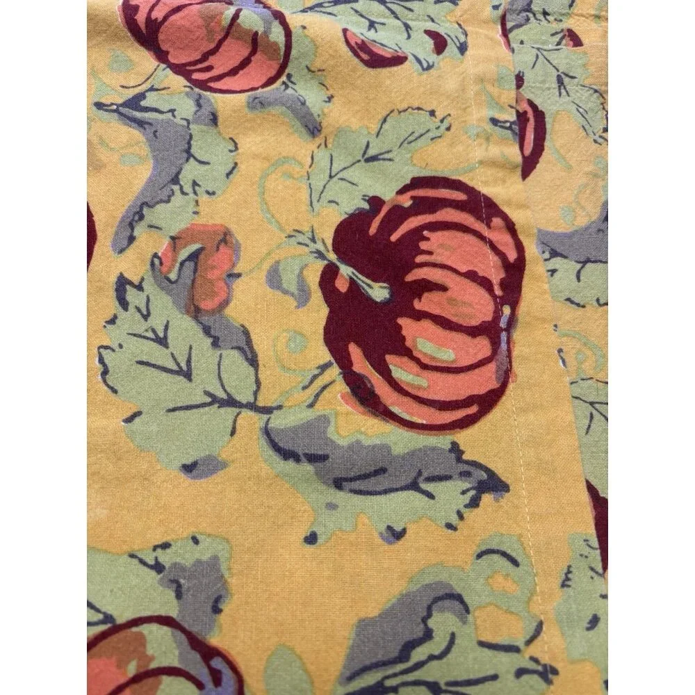 Sur La Table Autumn Pumpkin Botanical Harvest Colorful, Napkins, Set of 4